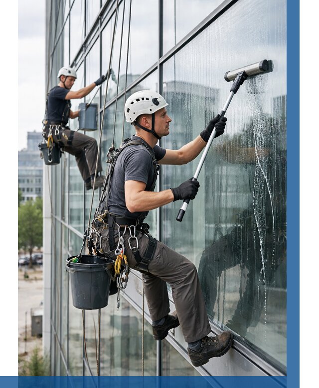 Мойка витражей альпинистами в Нижнем Тагиле от 729 р. под ключ|ВЫСОТНИК-Нжн