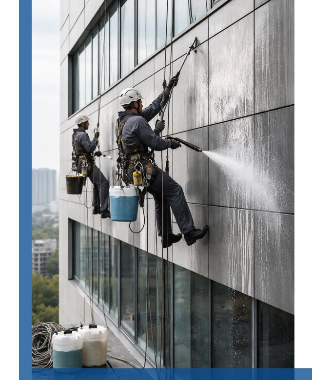 Профессиональная мойка вентилируемых фасадов в Нижнем Тагиле