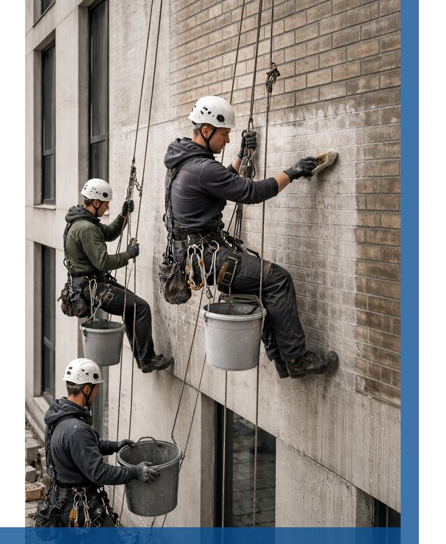 Удаление высолов с фасада в Нижнем Тагиле от 260 р. | ВЫСОТНИК-Нжн