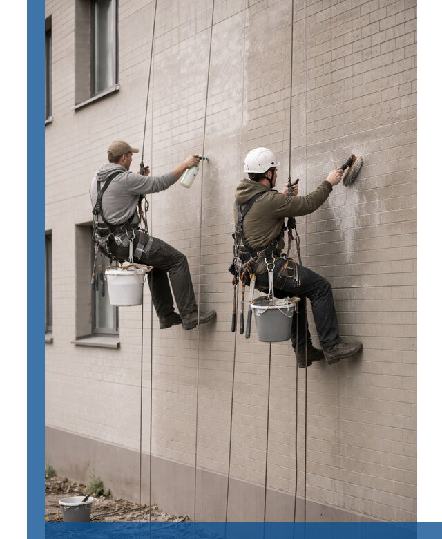 Удаление высолов с фасада зданий в Нижнем Тагиле без повреждений и следов