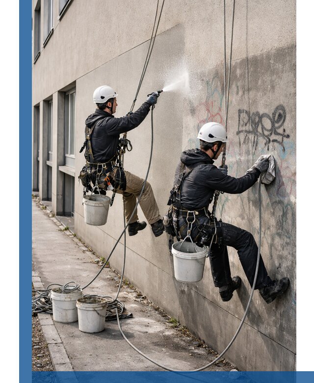 Антиграффити покрытие фасада с защитой от надписей в Нижнем Тагиле