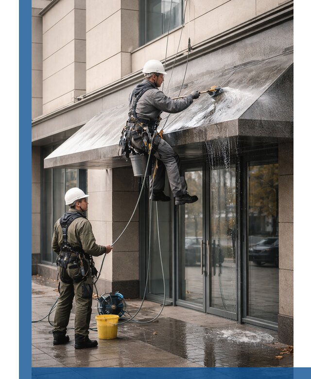 Профессиональная мойка козырьков и навесов в Нижнем Тагиле