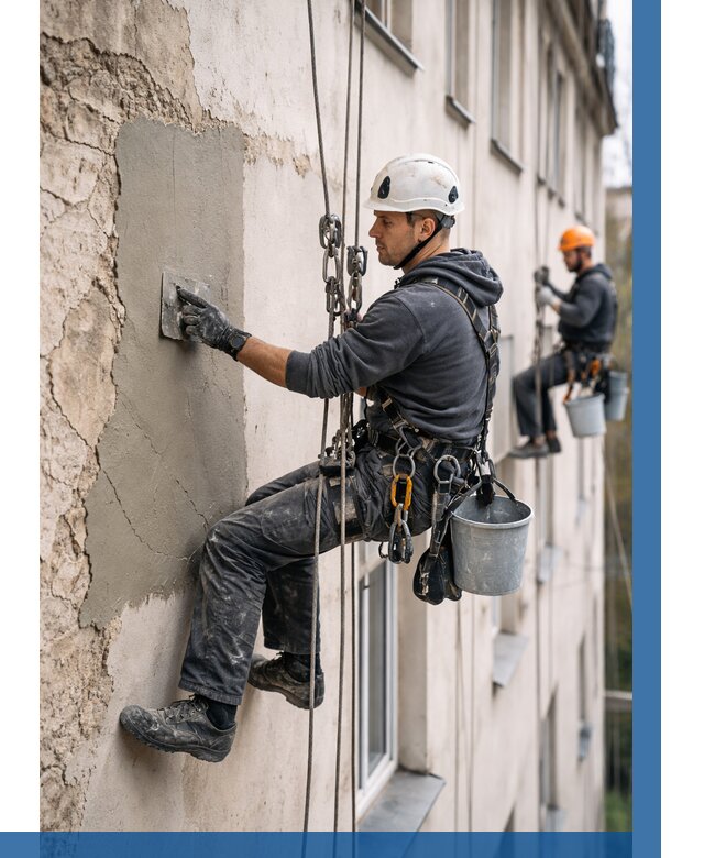 Восстановление штукатурки фасада в Нижнем Тагиле от 1249 р. | ВЫСОТНИК-Нжн