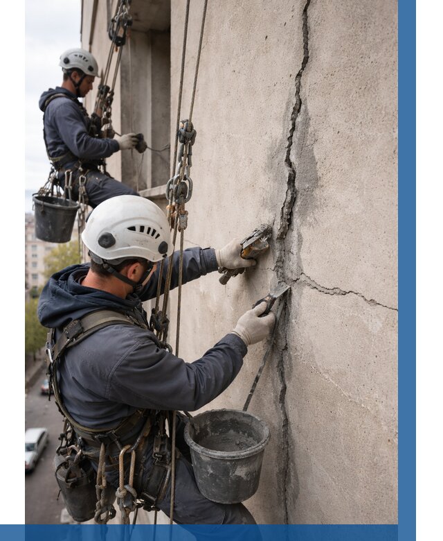 Заделка трещин на фасаде в Нижнем Тагиле от 937 р. | ВЫСОТНИК-Нжн