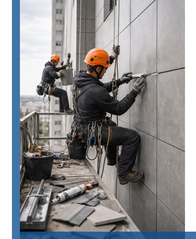 Профессиональный ремонт фасада из керамогранита в Нижнем Тагиле