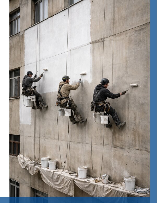 Покраска бетонного фасада в Нижнем Тагиле от 364 р за м2 | ВЫСОТНИК-Нжн