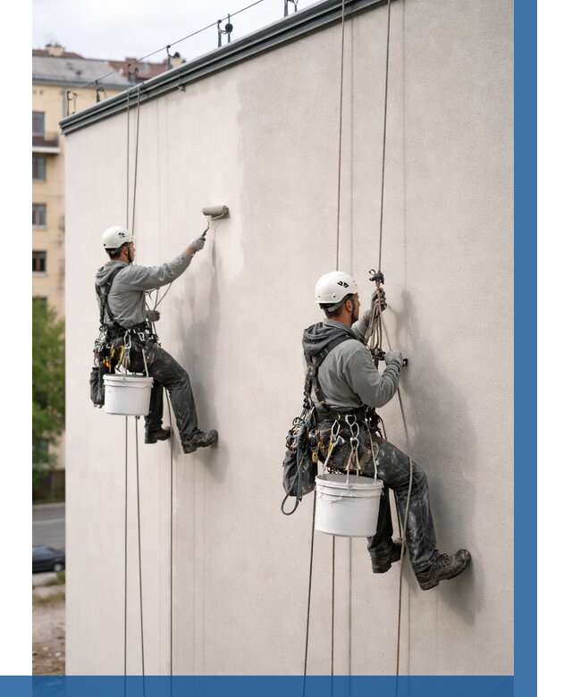 Покраска оштукатуренного фасада в Нижнем Тагиле от 333 р. | ВЫСОТНИК-Нжн