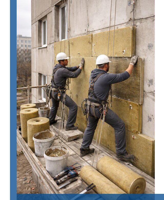 Утепление фасада минватой в Нижнем Тагиле под ключ с гарантией