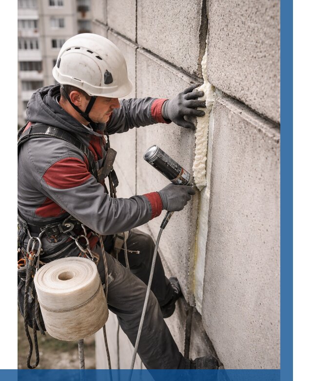 Утепление межпанельных швов в Нижнем Тагиле от 729 р. | ВЫСОТНИК-Нжн