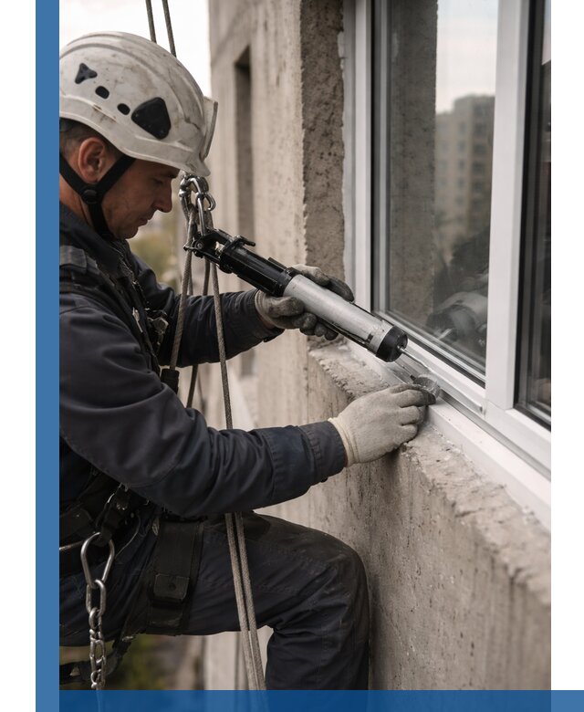 Герметизация оконных швов снаружи в Нижнем Тагиле профессионально