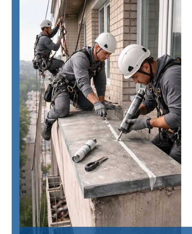 Герметизация балконного козырька в Нижнем Тагиле профессионально