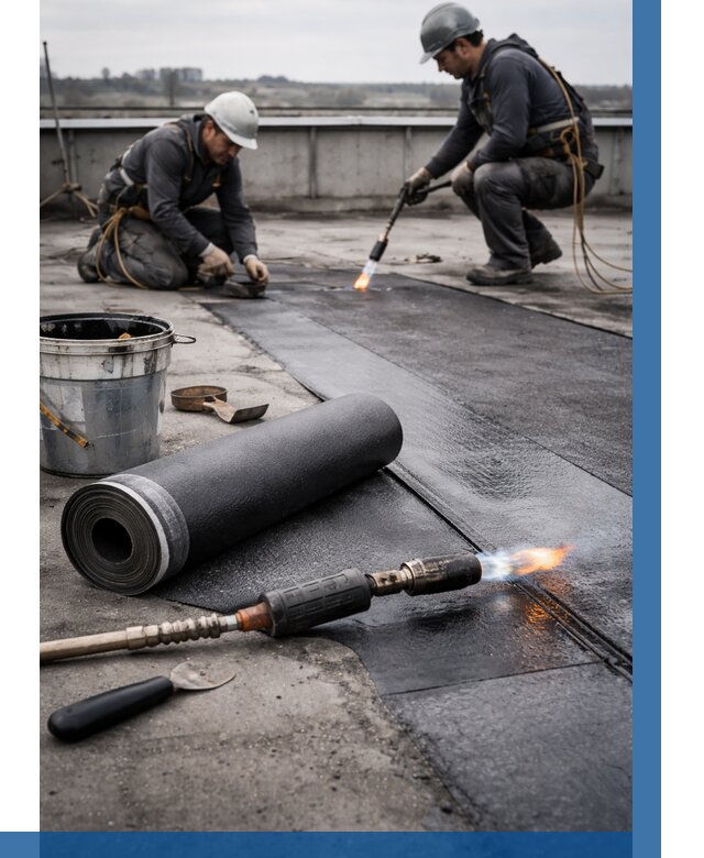 Ремонт рулонной кровли в Нижнем Тагиле от 677 р. | ВЫСОТНИК-Нжн