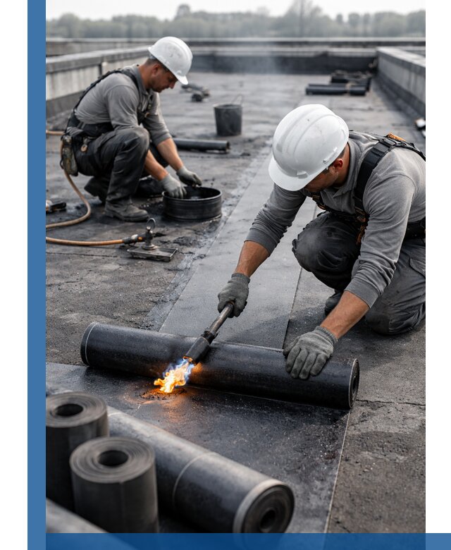 Ремонт рулонной кровли в Нижнем Тагиле герметизация и восстановление