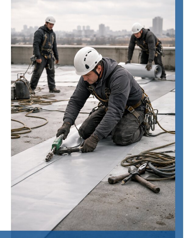 Ремонт мембранной кровли в Нижнем Тагиле от 1874 р./м2 | ВЫСОТНИК-Нжн