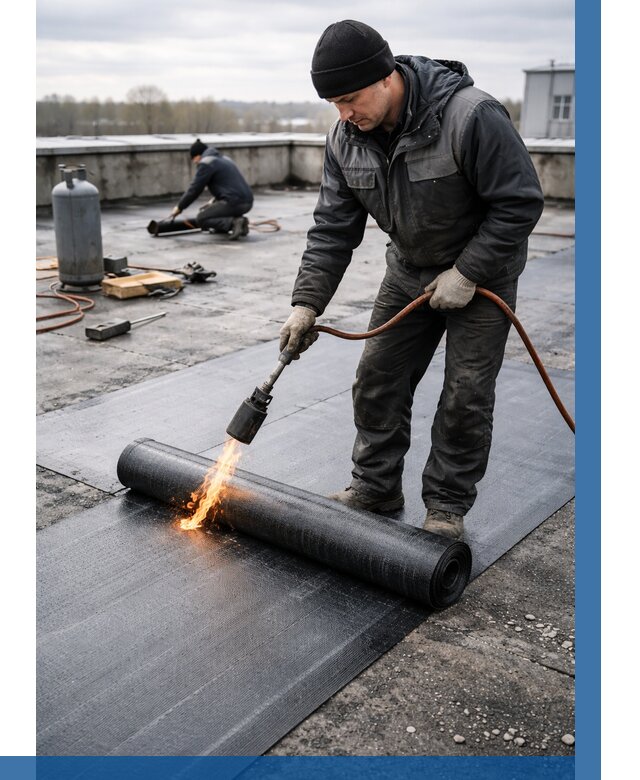 Ремонт наплавляемой кровли в Нижнем Тагиле от 729 р. | ВЫСОТНИК-Нжн