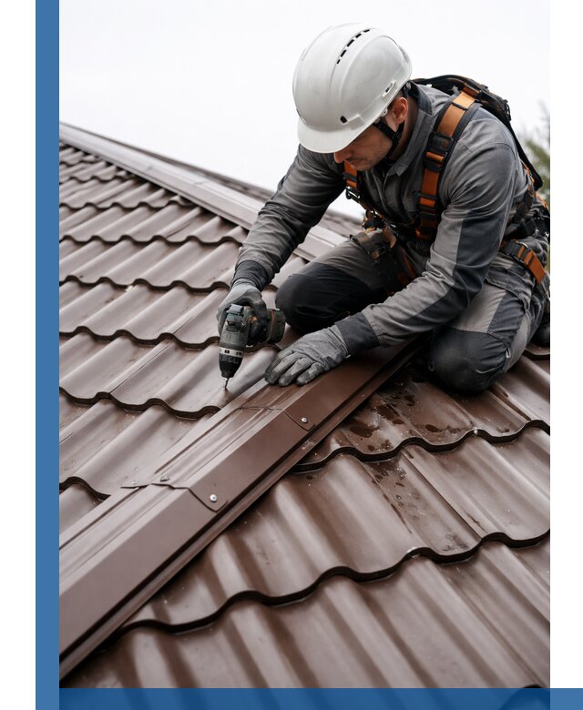 Ремонт металлочерепицы на крыше в Нижнем Тагиле профессионально