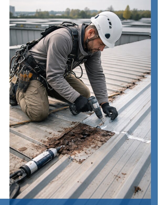 Ремонт профнастила на кровле в Нижнем Тагиле от 729 р. | ВЫСОТНИК-Нжн