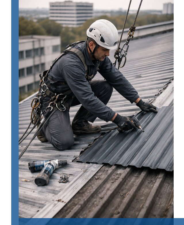 Ремонт профнастила на кровле в Нижнем Тагиле, работы под ключ