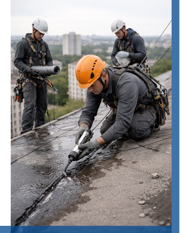 Устранение протечек кровли в Нижнем Тагиле от 12491 р. | ВЫСОТНИК-Нжн