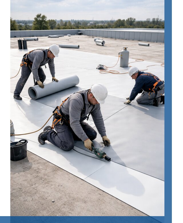 Монтаж мембранной кровли под ключ в Нижнем Тагиле от 1249 р. | ВЫСОТНИК-Нжн