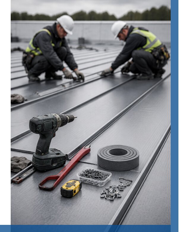 Монтаж фальцевой кровли в Нижнем Тагиле от 1874 р. | ВЫСОТНИК-Нжн