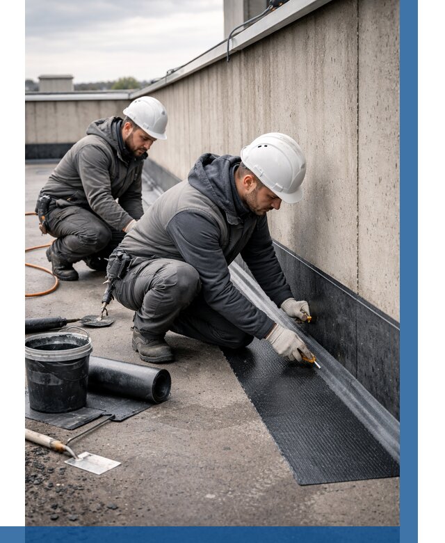 Гидроизоляция примыканий на кровле в Нижнем Тагиле от 937 р. | ВЫСОТНИК-Нжн