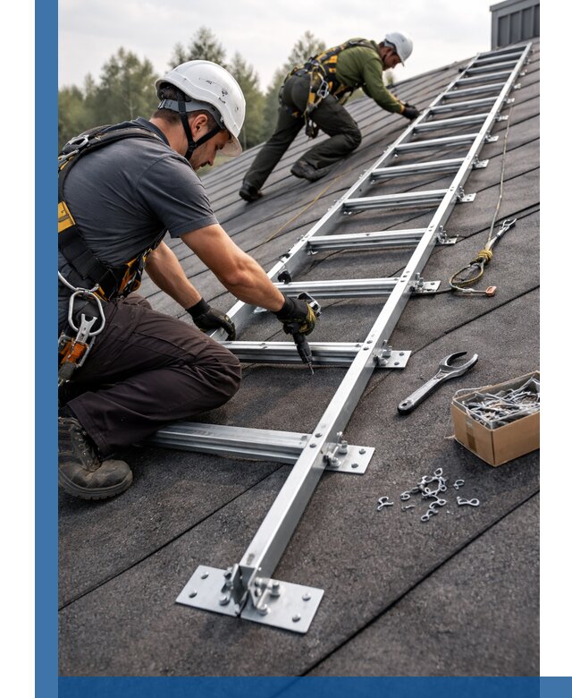 Профессиональный монтаж кровельной лестницы в Нижнем Тагиле под ключ