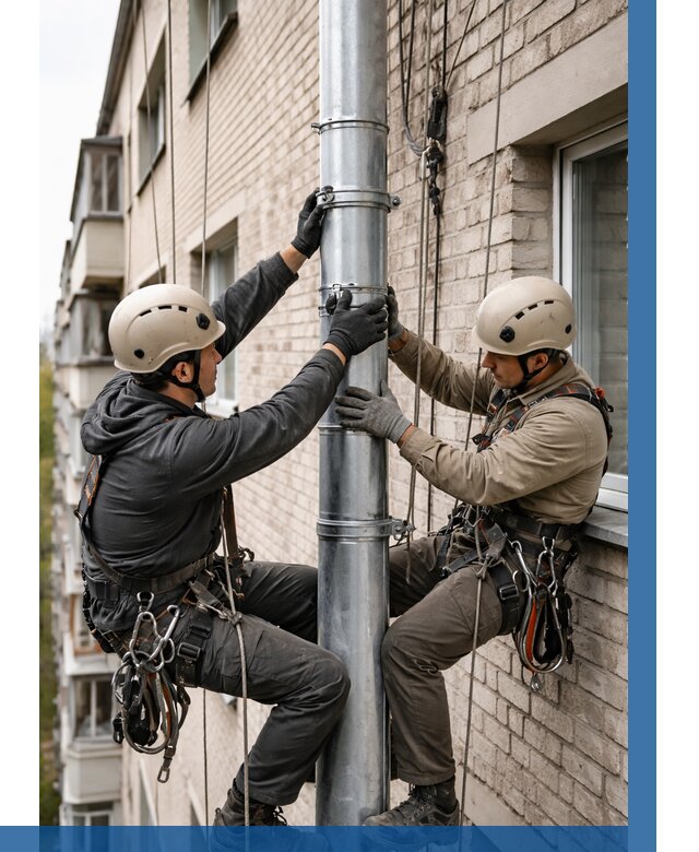 Замена водосточных труб в Нижнем Тагиле от 6766 р. | ВЫСОТНИК-Нжн