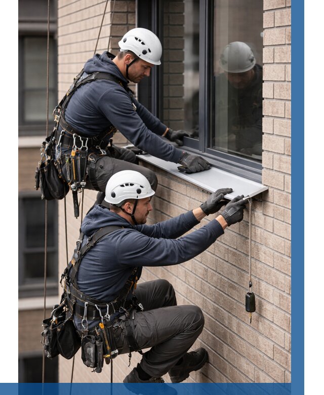 Монтаж оконных отливов под ключ в Нижнем Тагиле от 3643 р. | ВЫСОТНИК-Нжн