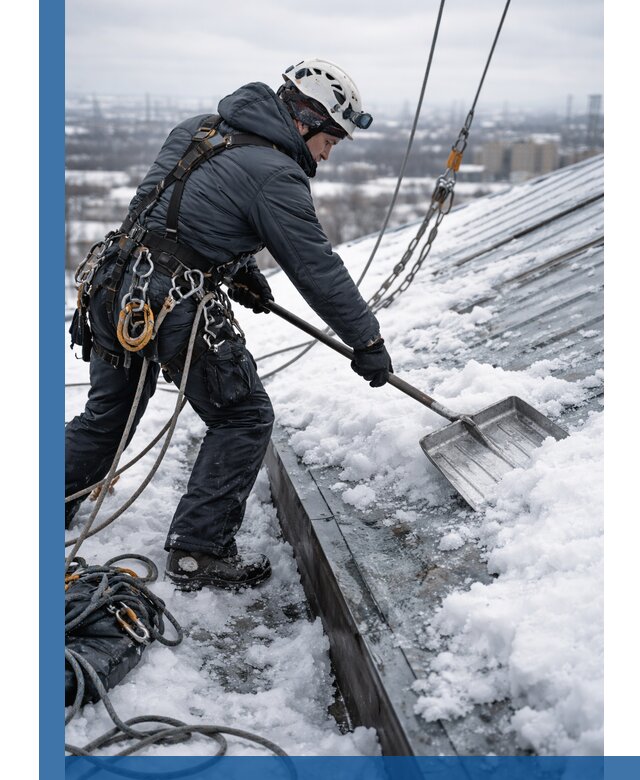 Профессиональная очистка кровли от снега и наледи в Нижнем Тагиле
