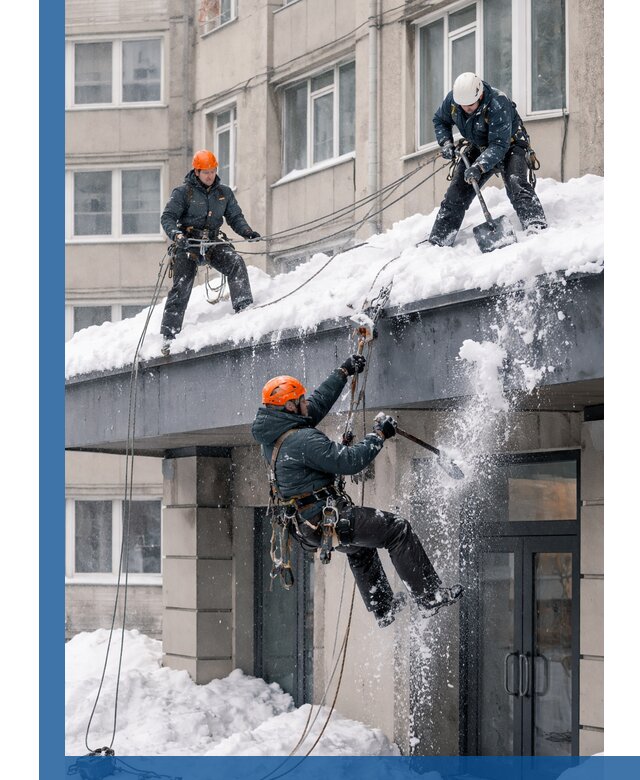 Безопасная очистка навесов от снега в Нижнем Тагиле круглогодично