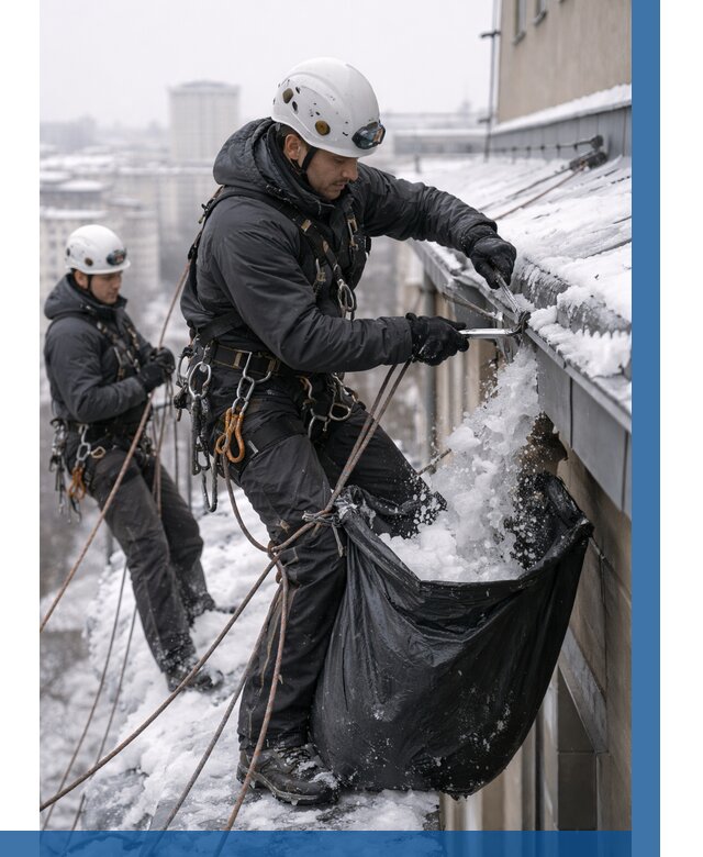 Аварийная очистка крыши в Нижнем Тагиле под ключ от 312 р. | ВЫСОТНИК-Нжн