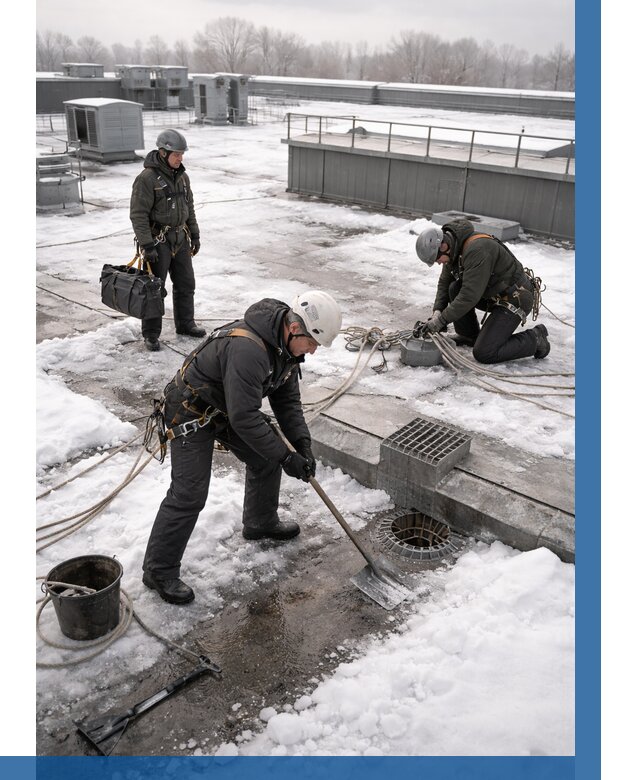 Абонентское обслуживание кровли зимой в Нижнем Тагиле от 8327 р. | ВЫСОТНИК-Нжн