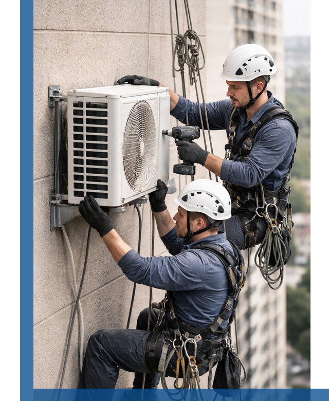 Монтаж внешнего блока кондиционера в Нижнем Тагиле установка и крепление