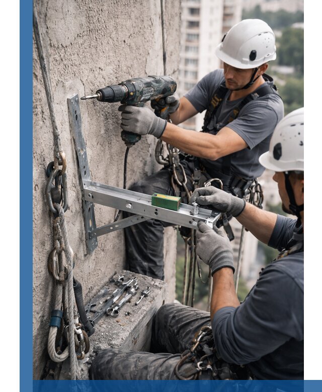 Установка кронштейнов кондиционера и крепежа в Нижнем Тагиле