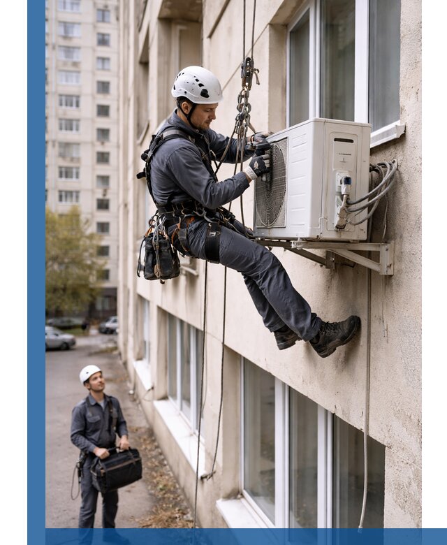 Демонтаж внешнего блока кондиционера в Нижнем Тагиле профессионально