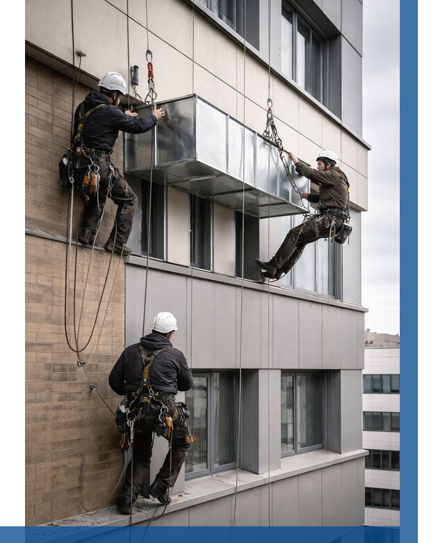 Монтаж воздуховодов на фасаде в Нижнем Тагиле от 1561 р. | ВЫСОТНИК-Нжн