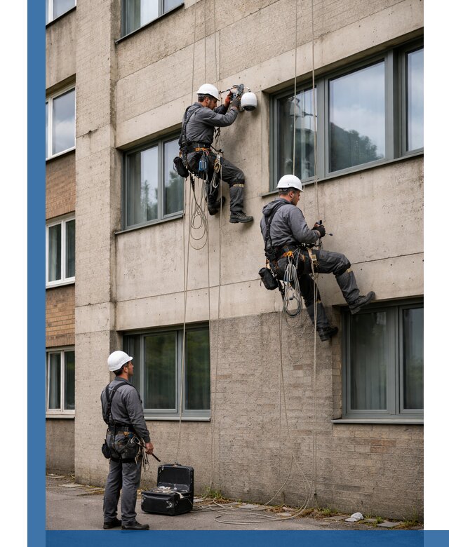 Монтаж фасадных камер видеонаблюдения в Нижнем Тагиле под ключ