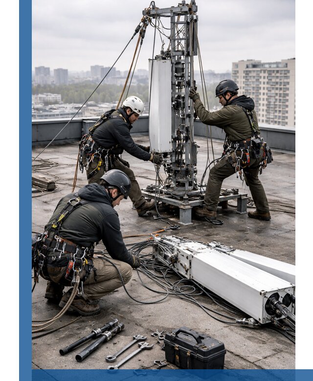 Демонтаж антенн на крыше зданий в Нижнем Тагиле с гарантией