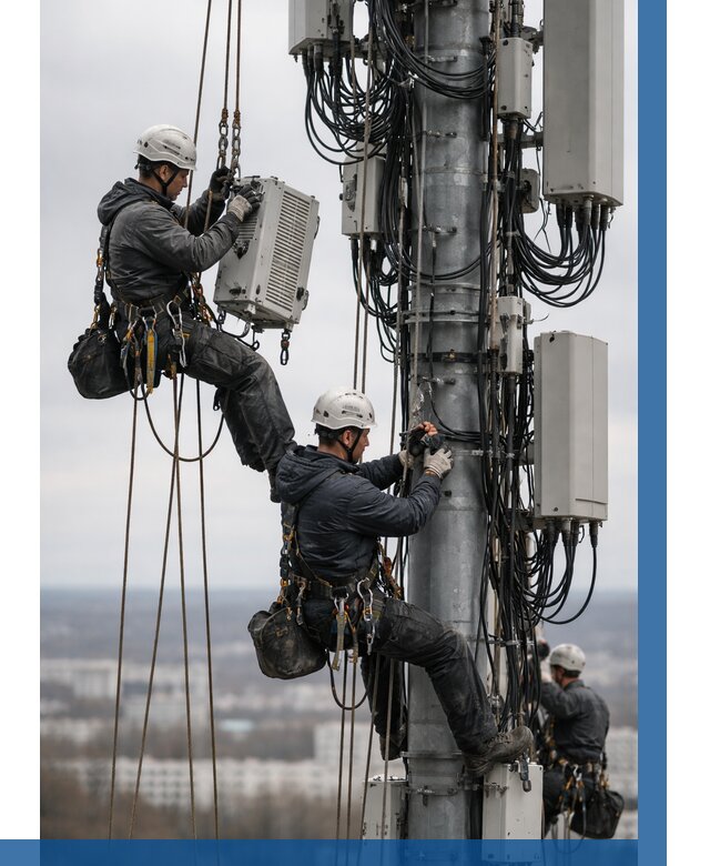 Монтаж оборудования связи на мачте в Нижнем Тагиле от 7807 р. | ВЫСОТНИК-Нжн