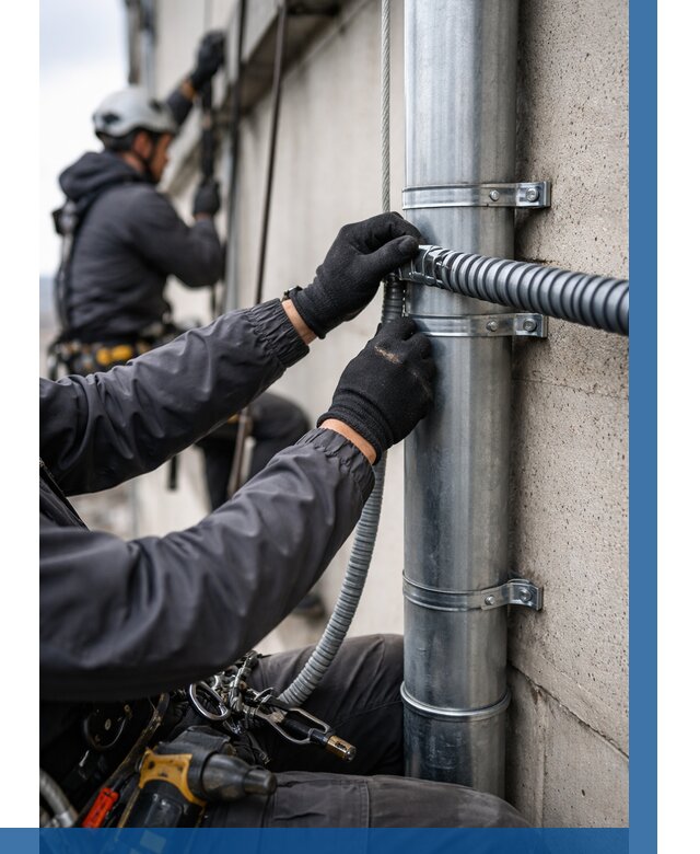 Монтаж гофры для кабеля в Нижнем Тагиле от 312 р. | ВЫСОТНИК-Нжн