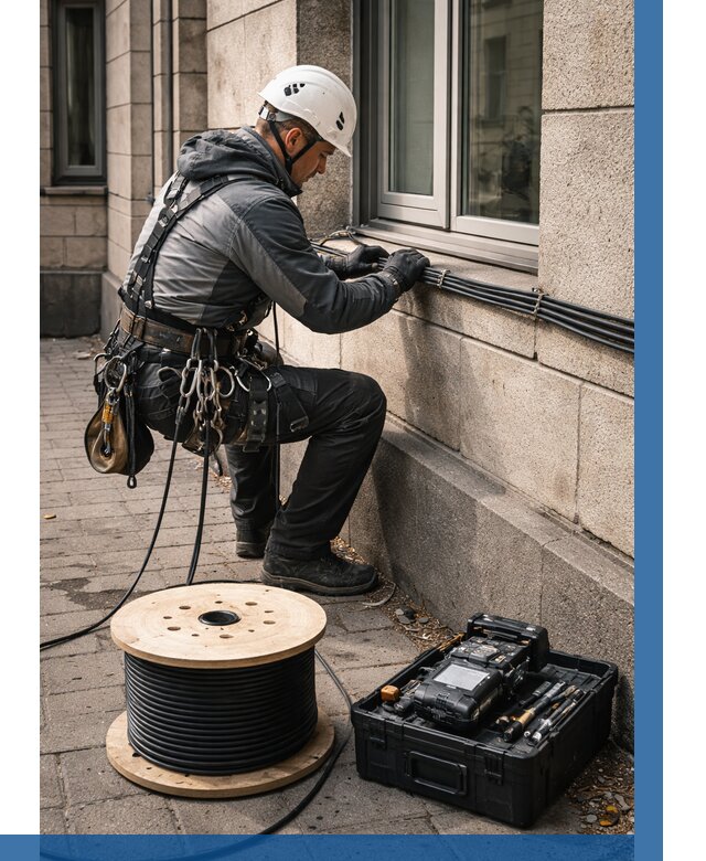 Прокладка оптоволоконного кабеля в Нижнем Тагиле от 833 р. | ВЫСОТНИК-Нжн