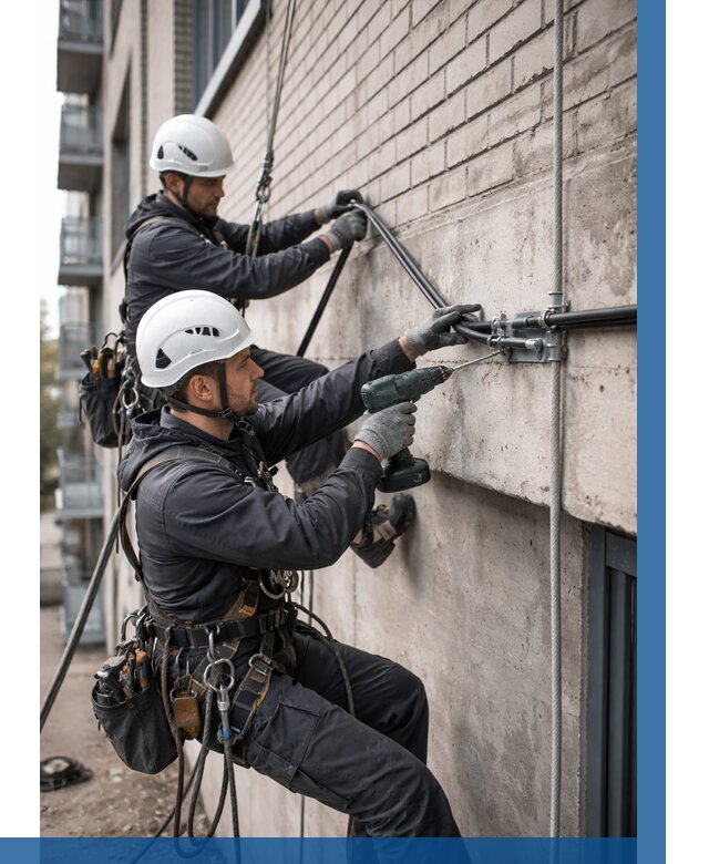 Крепление кабеля на фасаде в Нижнем Тагиле от 364 р. | ВЫСОТНИК-Нжн