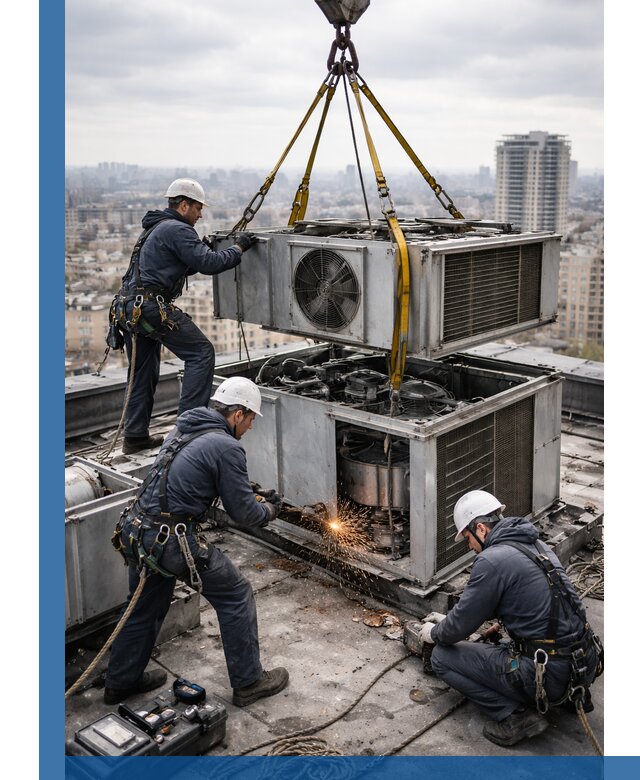 Демонтаж крышной установки в Нижнем Тагиле любой сложности