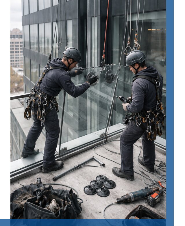 Монтаж стеклянных ограждений в Нижнем Тагиле от 2602 р. | ВЫСОТНИК-Нжн