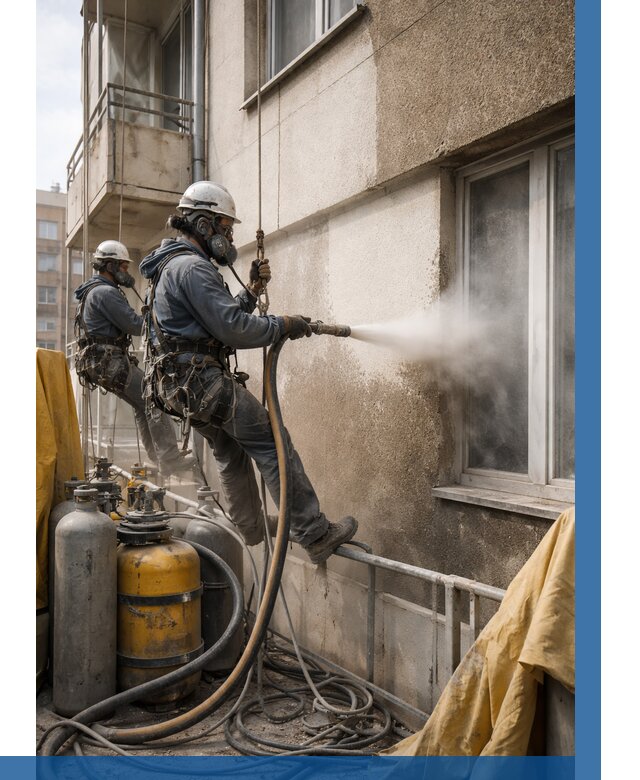 Пескоструйная очистка фасада в Нижнем Тагиле от 677 р. | ВЫСОТНИК-Нжн