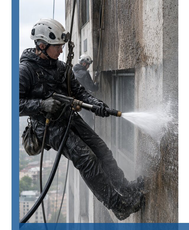 Гидроструйная очистка фасадов и конструкций в Нижнем Тагиле