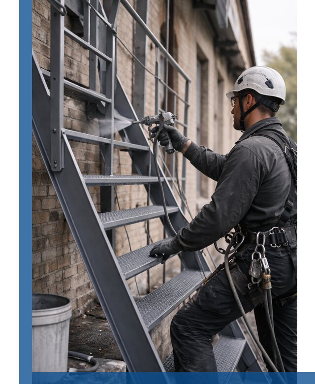 Покраска и антикоррозионная защита пожарных лестниц в Нижнем Тагиле