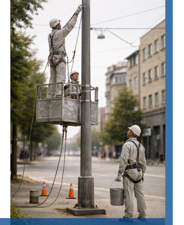 Покраска опор освещения в Нижнем Тагиле от 5205 р. | ВЫСОТНИК-Нжн