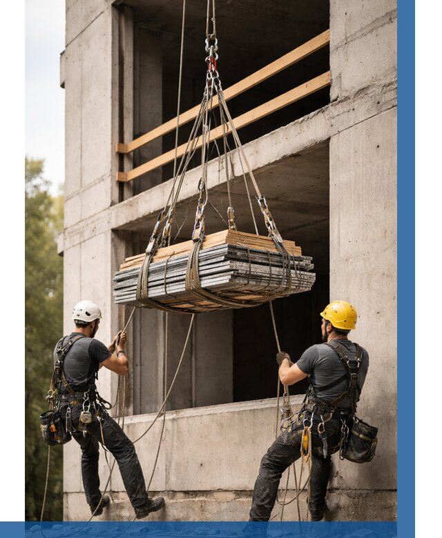 Подъем материала на этаж веревками в Нижнем Тагиле от 1561 р. | ВЫСОТНИК-Нжн